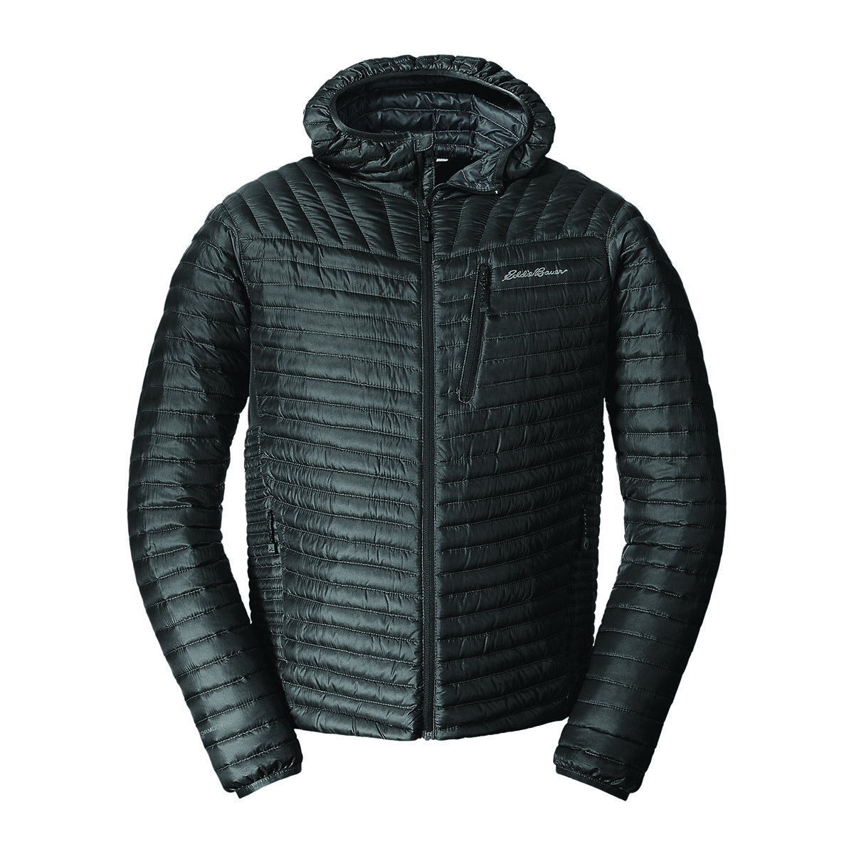 Куртка Eddie Bauer Mens MicroTherm StormDown Hooded M Чорний (0856BK-M)