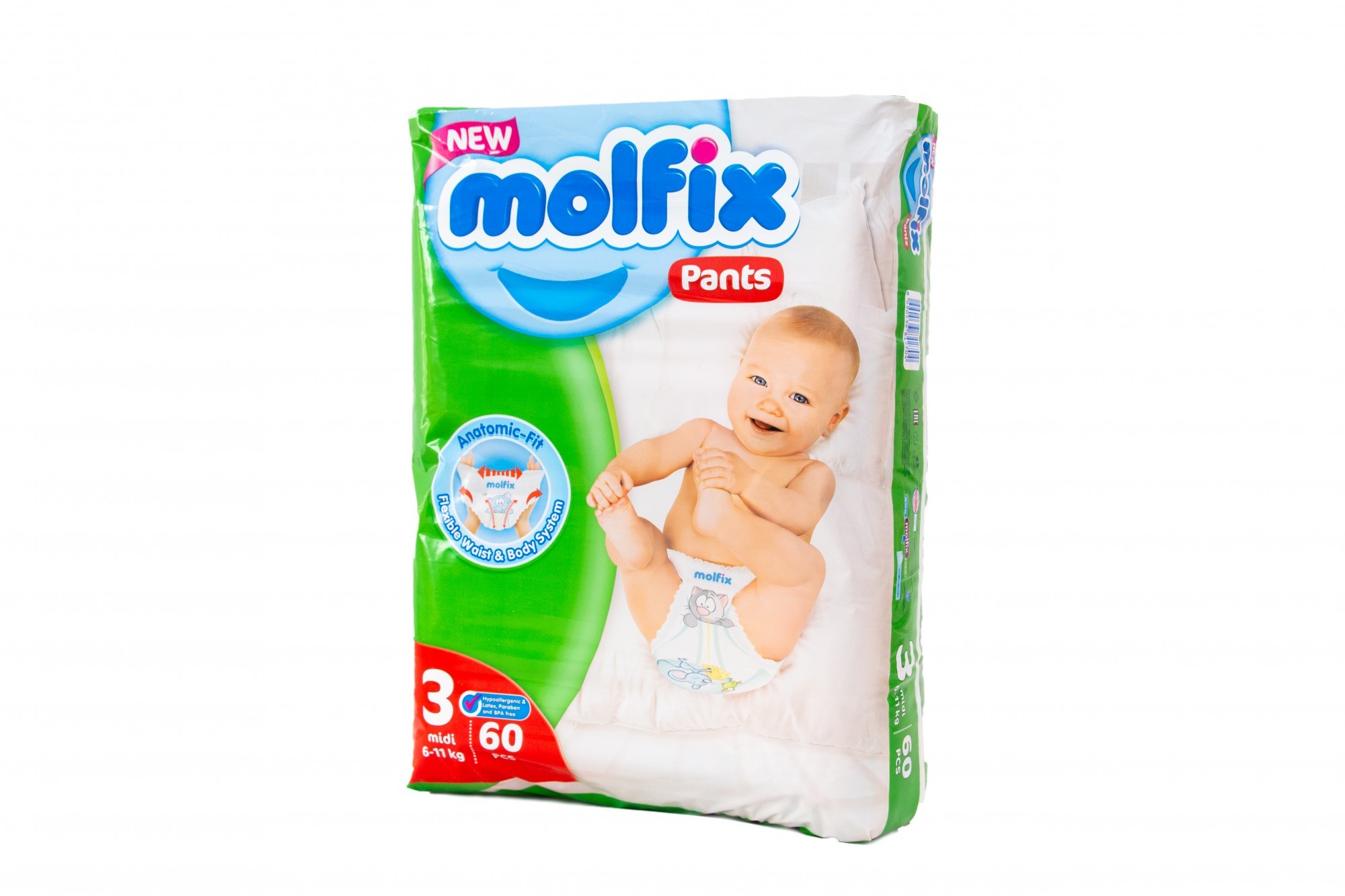 Підгузки-трусики Molfix 3 midi 4-9 кг 60 шт