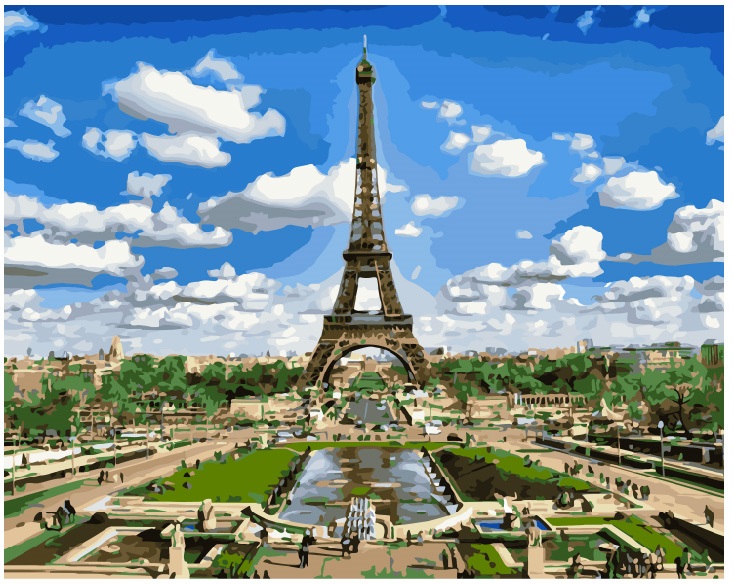 Картина по номерам BrushMe "Эйфелева башня" 40х50см GX9011