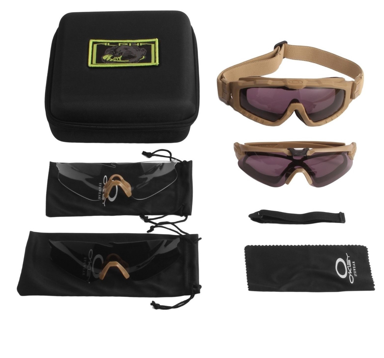 Защитные очки и маска 2 в 1 тактические Si Ballistic M Frame Oakley койот