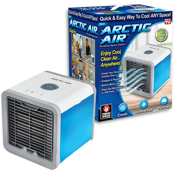 Портативний міні кондиціонер LED Arctic Air Original 10 Вт з функціями охолодження, очищення, зволоження повітря з українською інструкцією