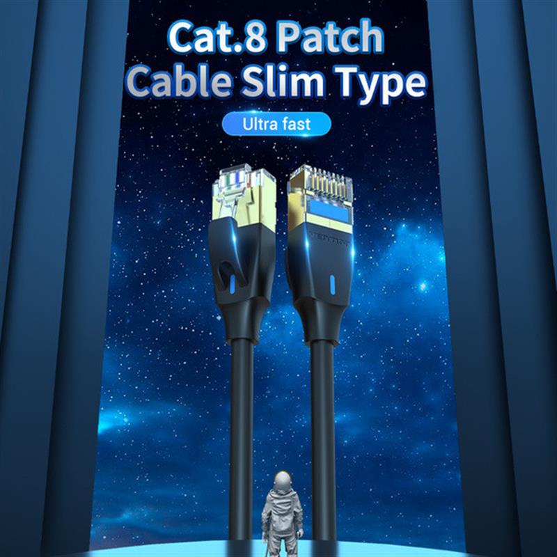 Патч-корд Vention CAT 8 SFTP Ethernet Slim Type 3 м Black IKIBI