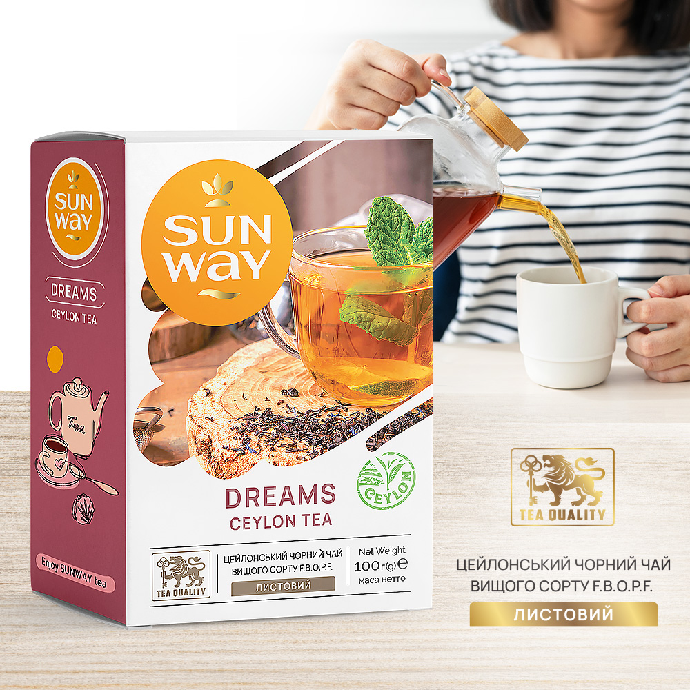 Чай черный рассыпной "Dreams Ceylon Black Tea" Sun Way 100 г