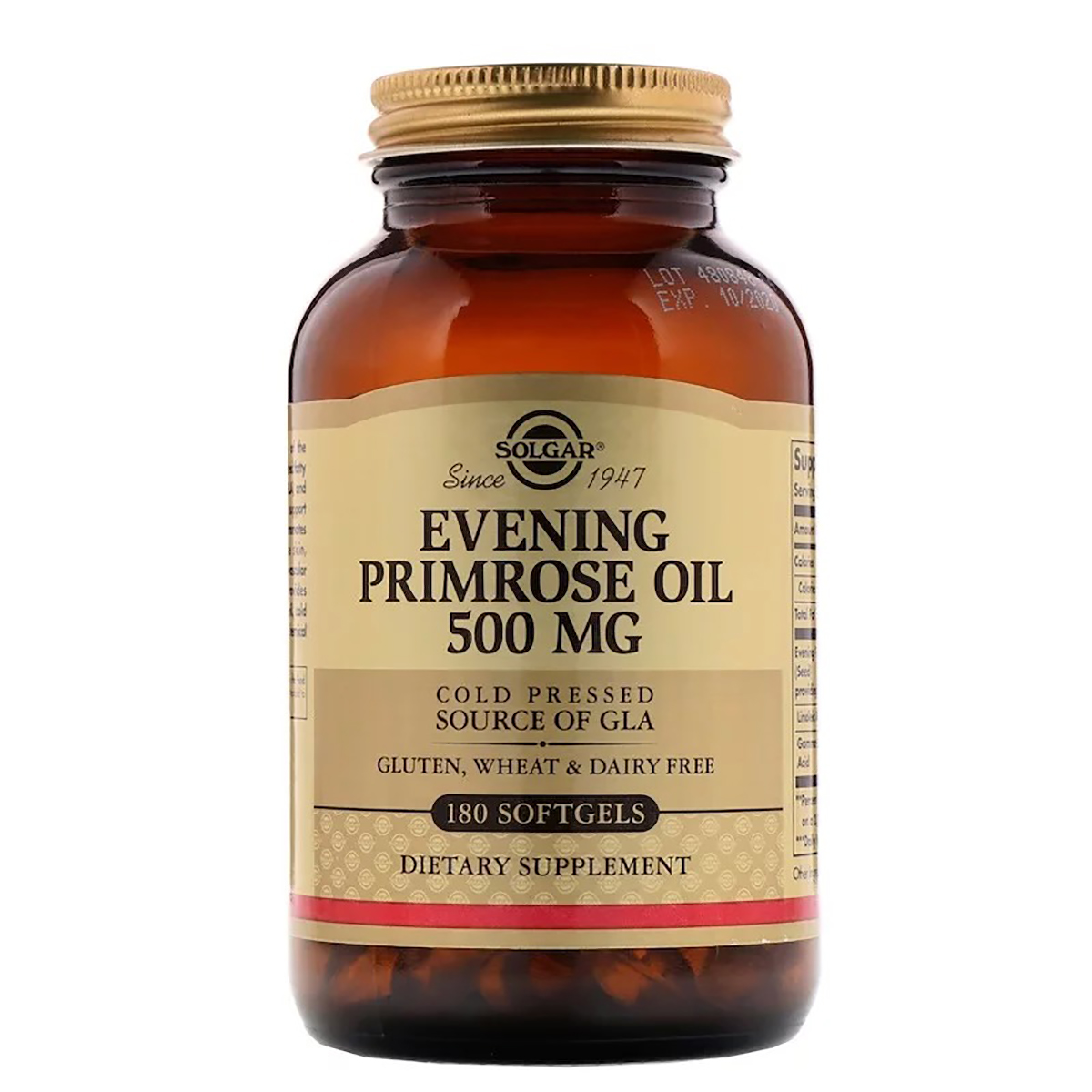 Масло примулы вечерней Solgar 500 мг Evening Primrose Oil 180 желатиновых капсул (SOL01043)