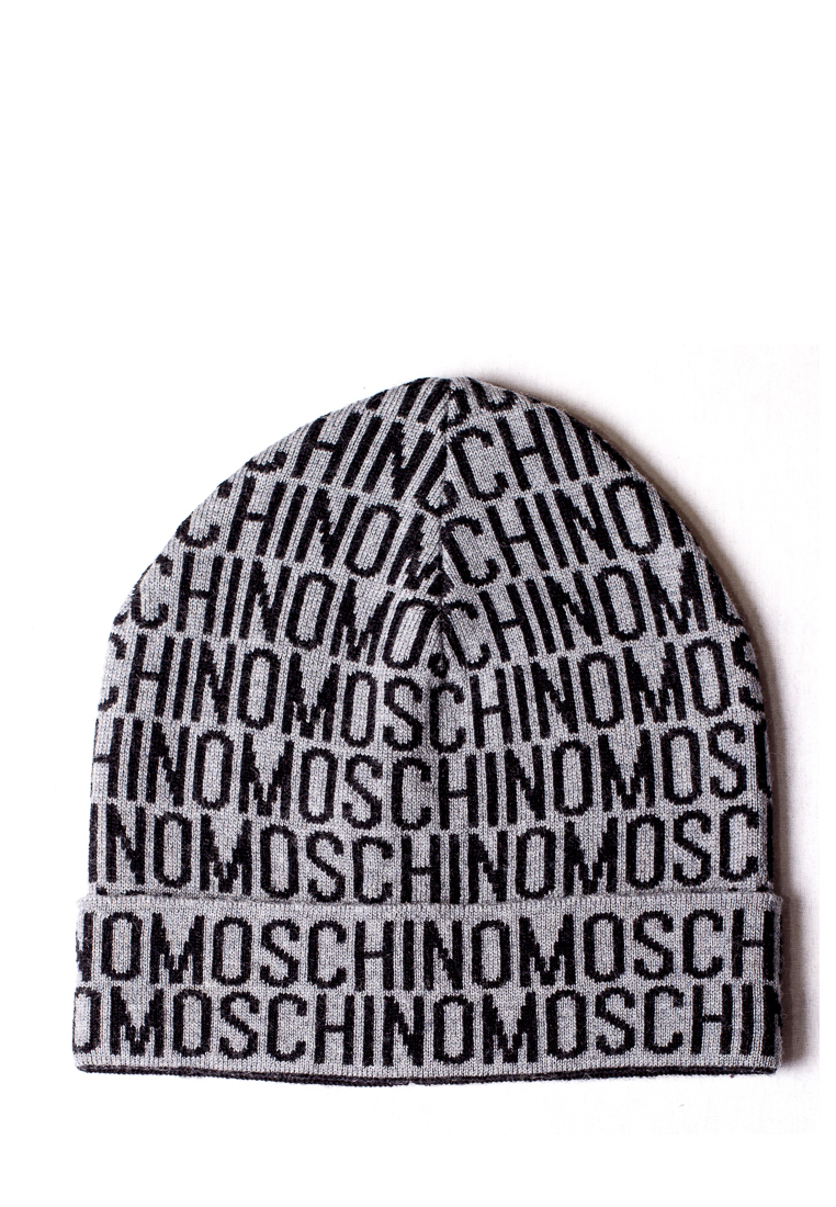 Шапка Moschino Чорно-сіра (60007)