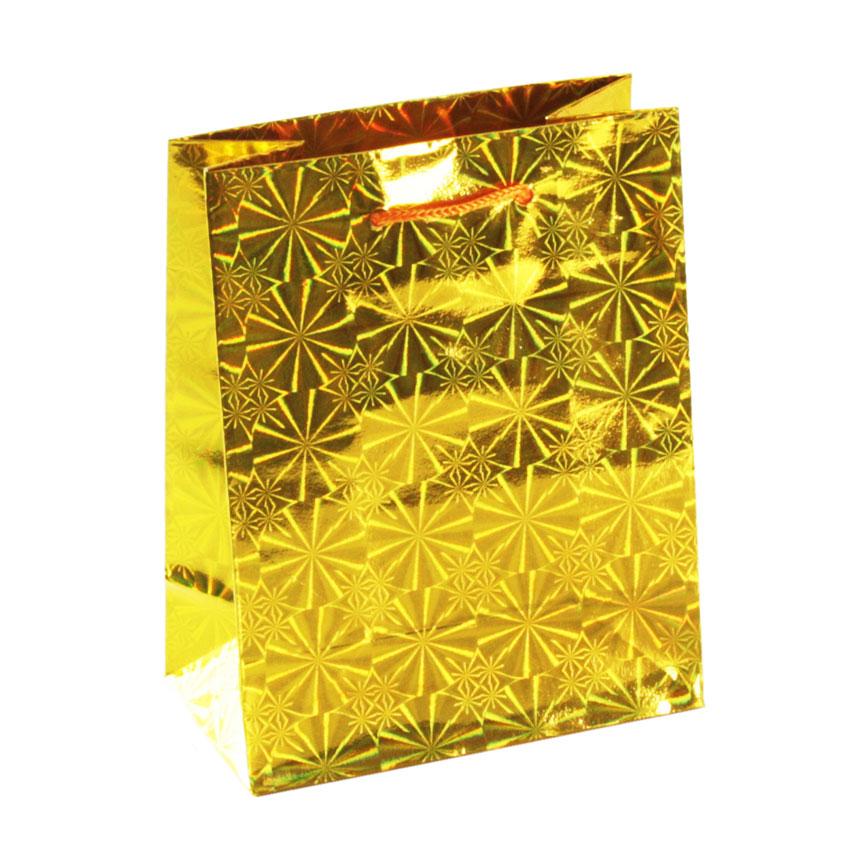 Сумочка подарункова Gift Bag Shiny Клере 14х11х6 см Золотистий (13497)