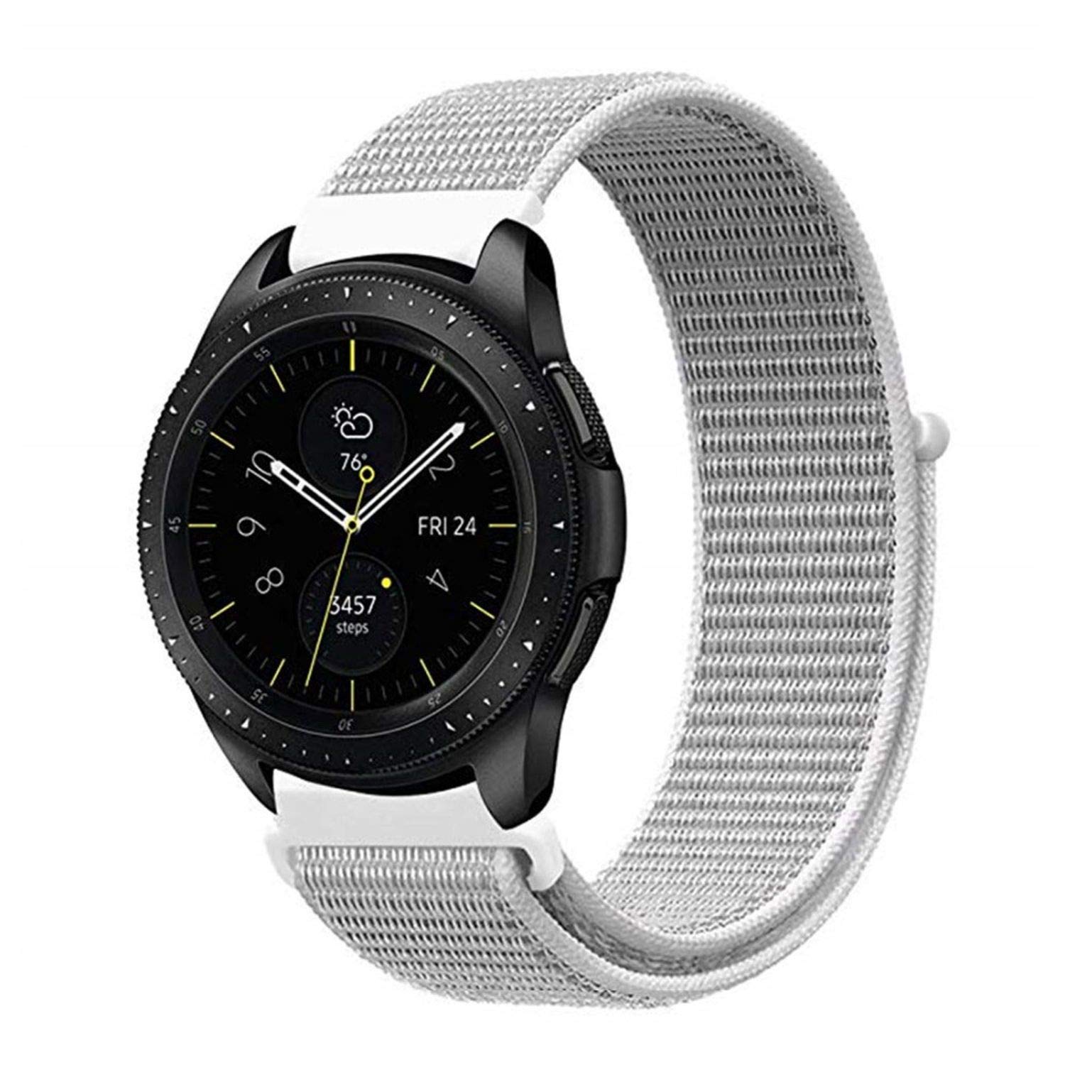 Ремінець BeWatch нейлоновий липучка для Samsung Galaxy Watch 46 мм Білий (1011311)