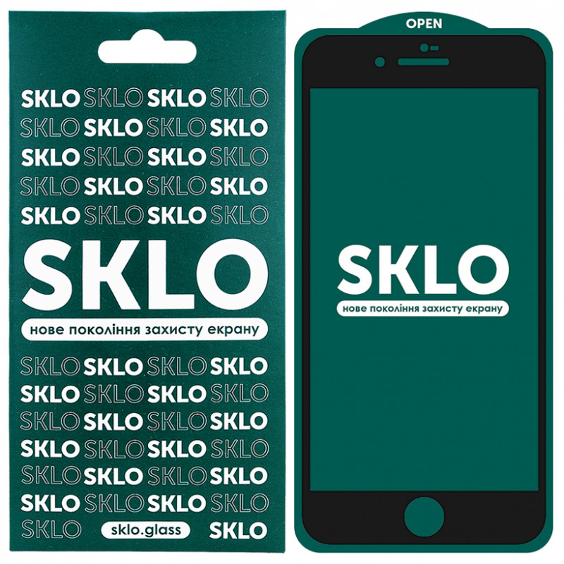 Захисне скло SKLO 5D full glue для iPhone 8 plus 5.5 Чорний 883322