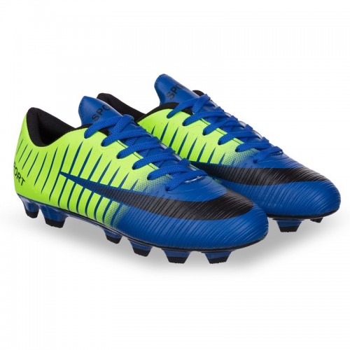 Бутси футбольна 1801 р-р 42 Nike репліка Синій-салатовий (KL00070)
