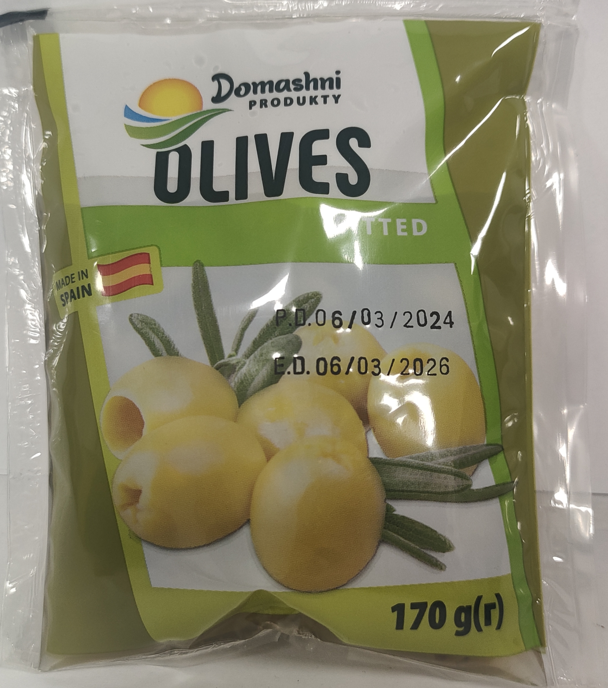 Оливки зеленые без косточек Домашні продукти 170 мл 4820186124750