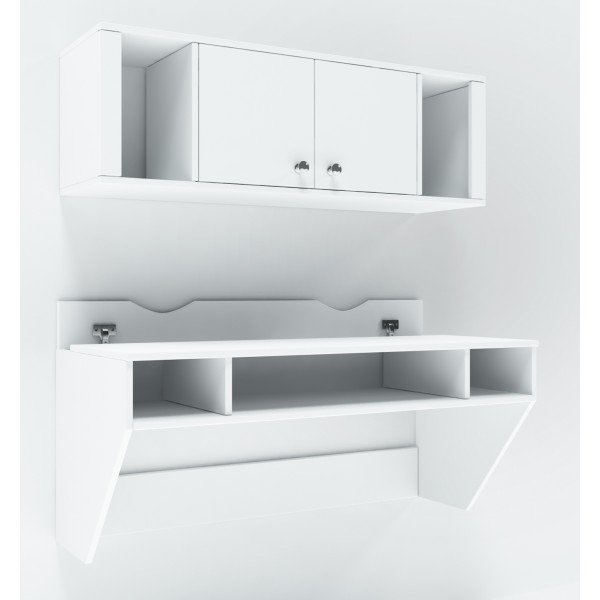 Навесной компьютерный стол  Comfy Home AirTable-II Kit WT Белый