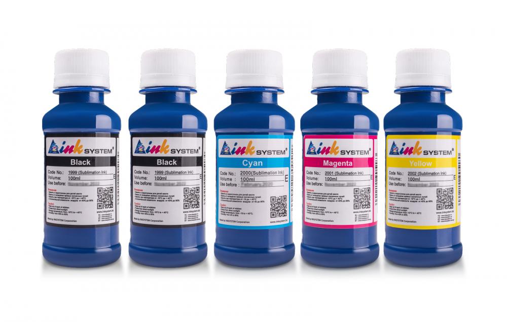 Комплект сублімаційного чорнила INKSYSTEM Epson L1300 100 мл 5 шт Різнокольоровий (16627)