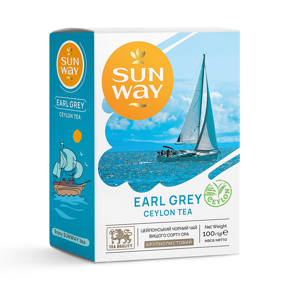 Чай черный рассыпной "Earl Grey Ceylon Black Tea" Sun Way 100 г