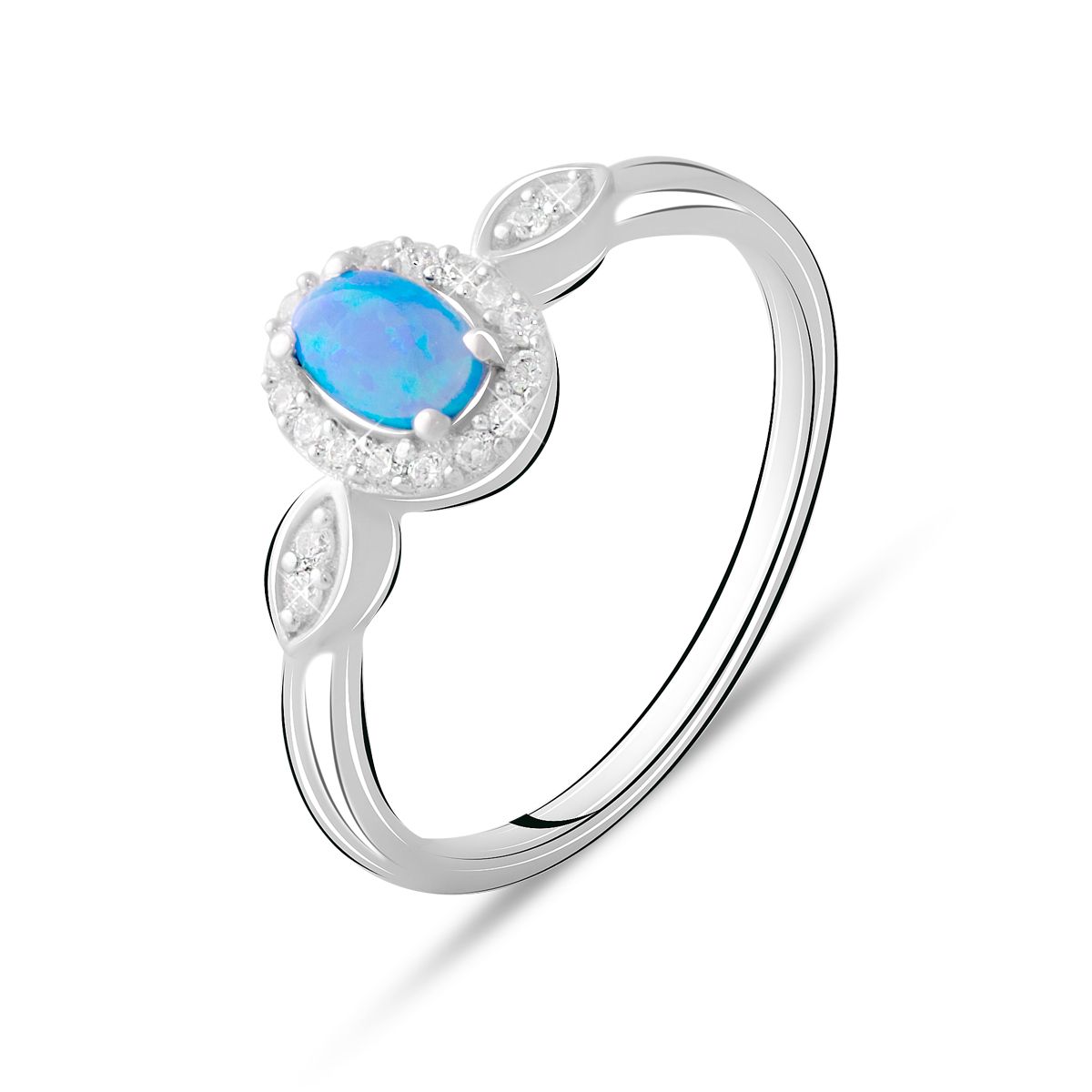 Серебряное кольцо SilverBreeze с опалом 0.533ct (2075127) 17.5 размер
