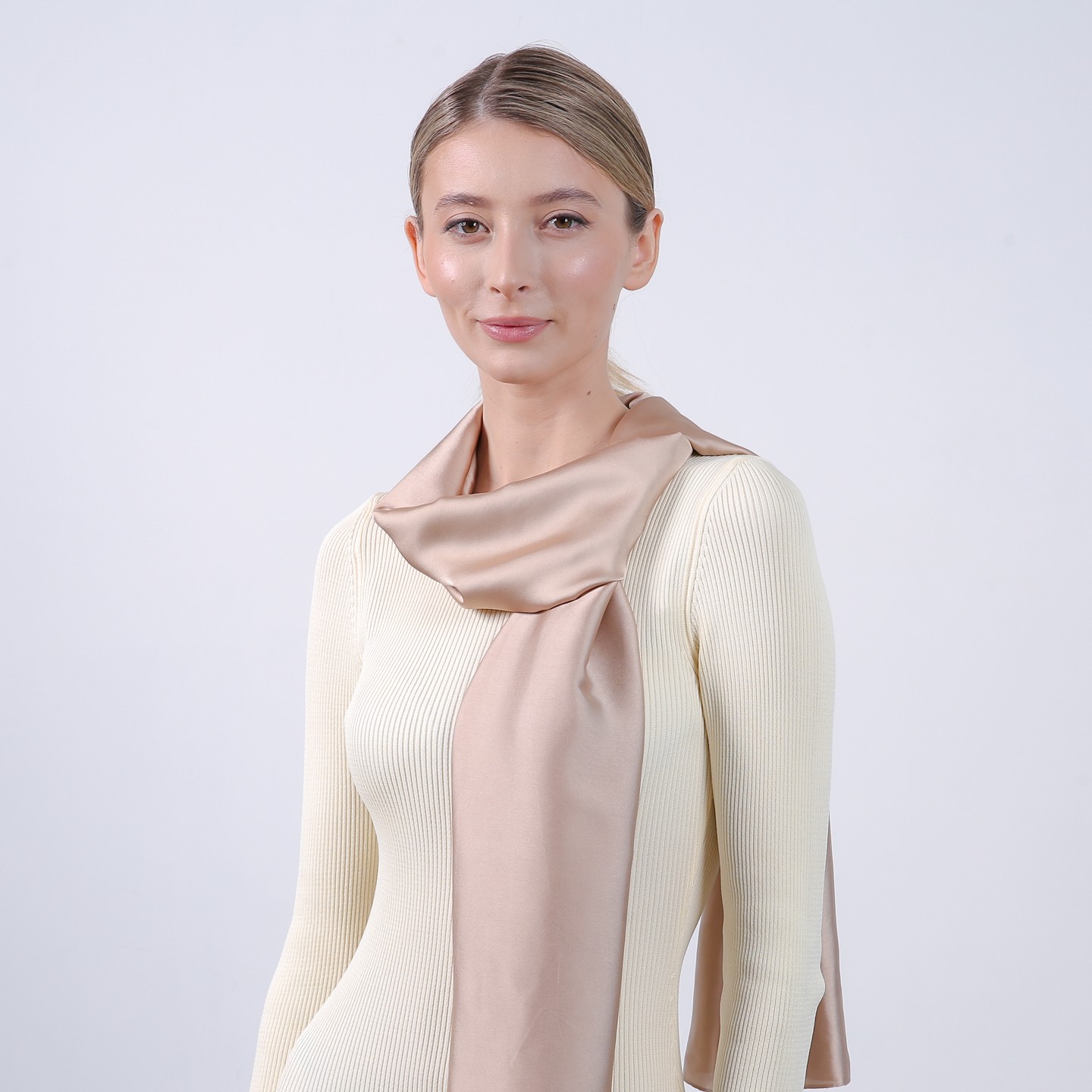 Палантин женский LuckyLOOK Кристалл 85x178 см Бежевый 723-429