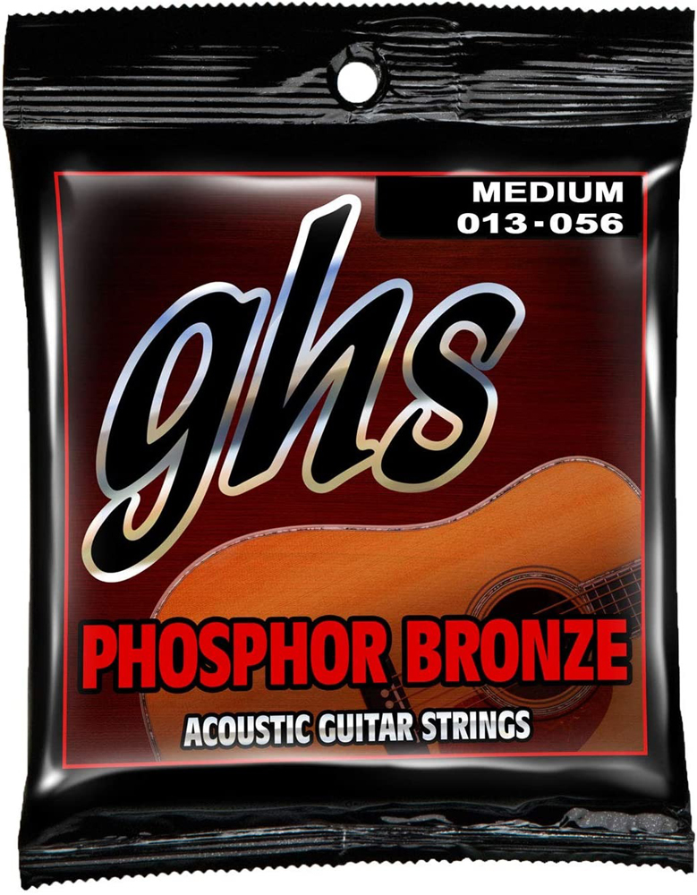 Струны для акустической гитары 6 шт GHS S335 Phosphor Bronze Medium Acoustic Guitar Strings 13/56