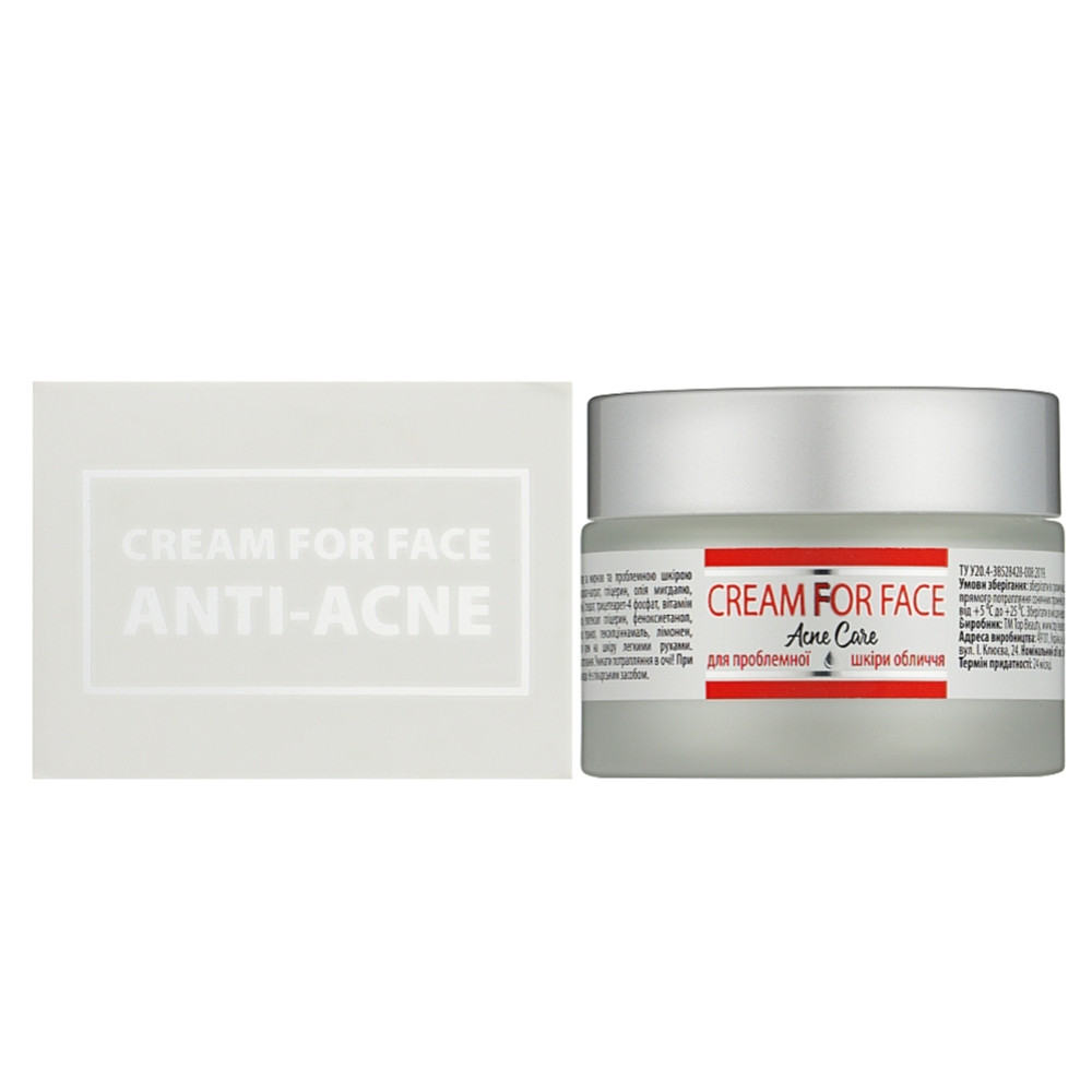 Крем антиакне для проблемної шкіри обличчя Top Beauty Cream for Face Anti-Acne 50 мл (4820169183484)