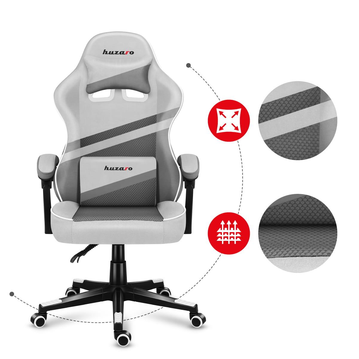 Компьютерное кресло Huzaro Force 4.4 White ткань