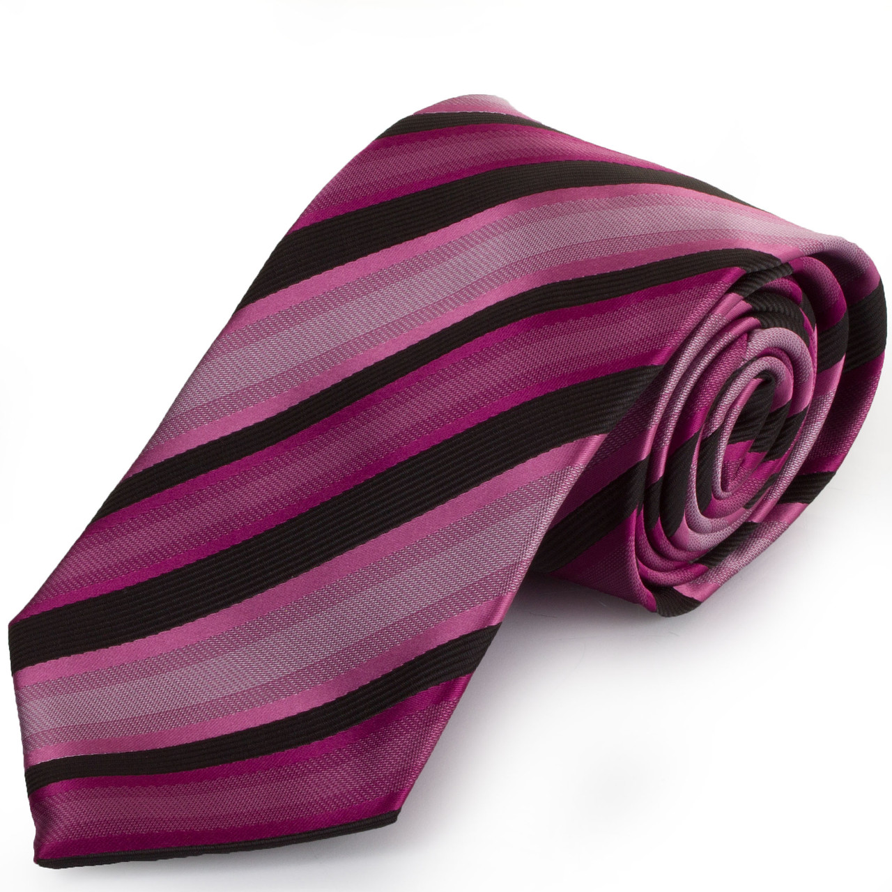 Краватка поліестерова стандарт Schönau-73 Розово-чорний