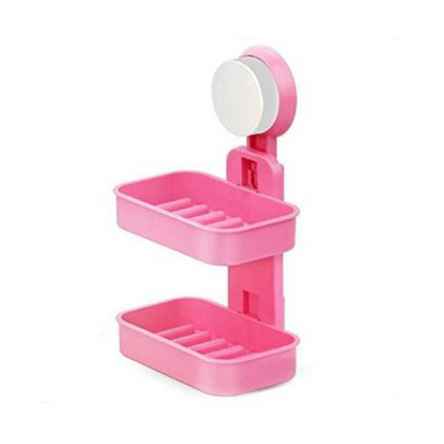 Мильниця на присосці подвійна Soap Box Double Layer Pink (do170-hbr)