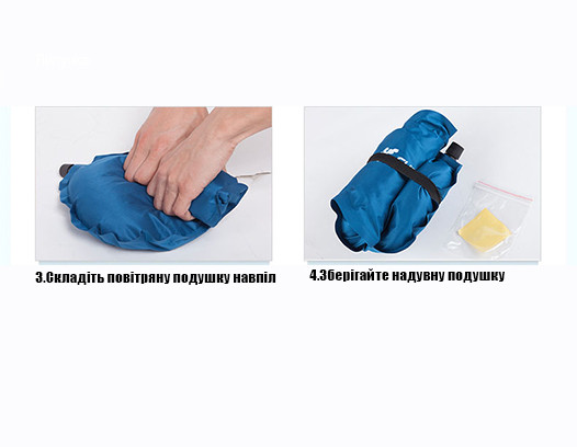 Подушка-подголовник надувная Chanodug KT6000033 39х22 см Синий