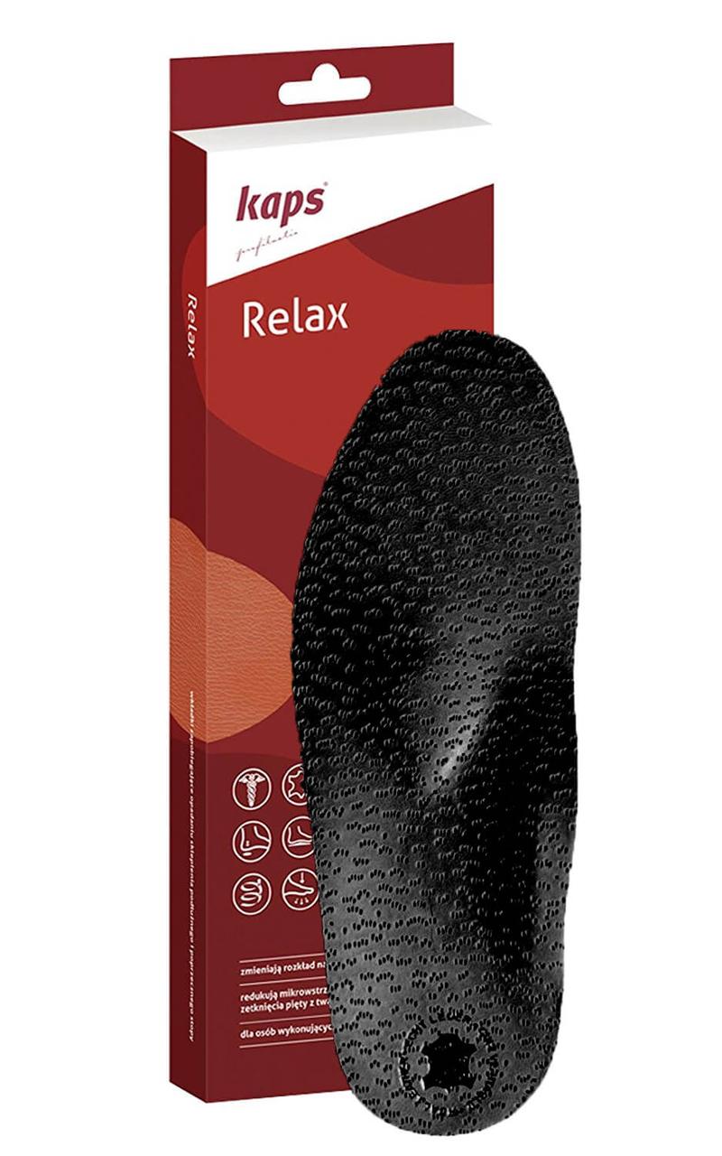 Ортопедические стельки для взрослых черные Kaps Relax Black 36