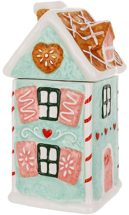 Емкость с крышкой BonaDi Marshmallow-Gingerbread House для сыпучих продуктов 1000 мл Разноцветный DP233120