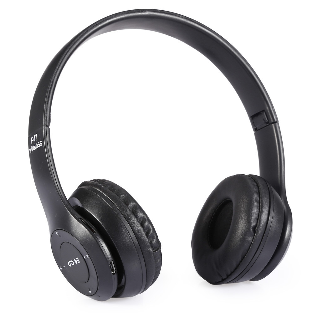 Бездротові навушники MDR P47 MicroSD Bluetooth MP3 Black (np2_5845)
