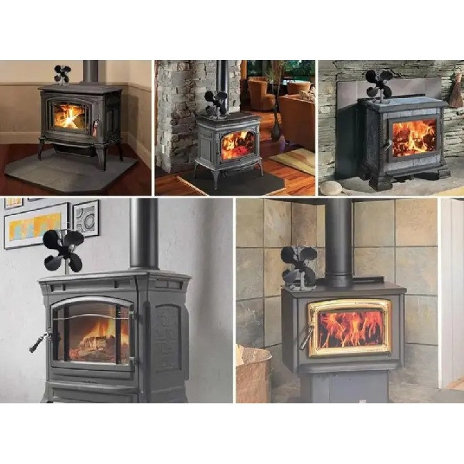 Вентилятор для печей и топок на тепловой энергии Voda Eco Fan Mini Stove Black