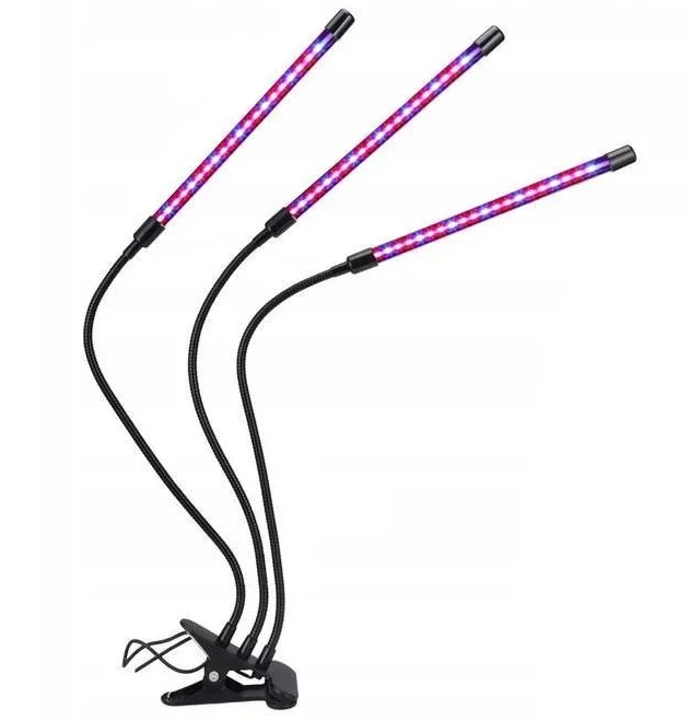 Фитолампа для домашних растений Supretto LED Supretto 30 Вт Черный (2104618334)
