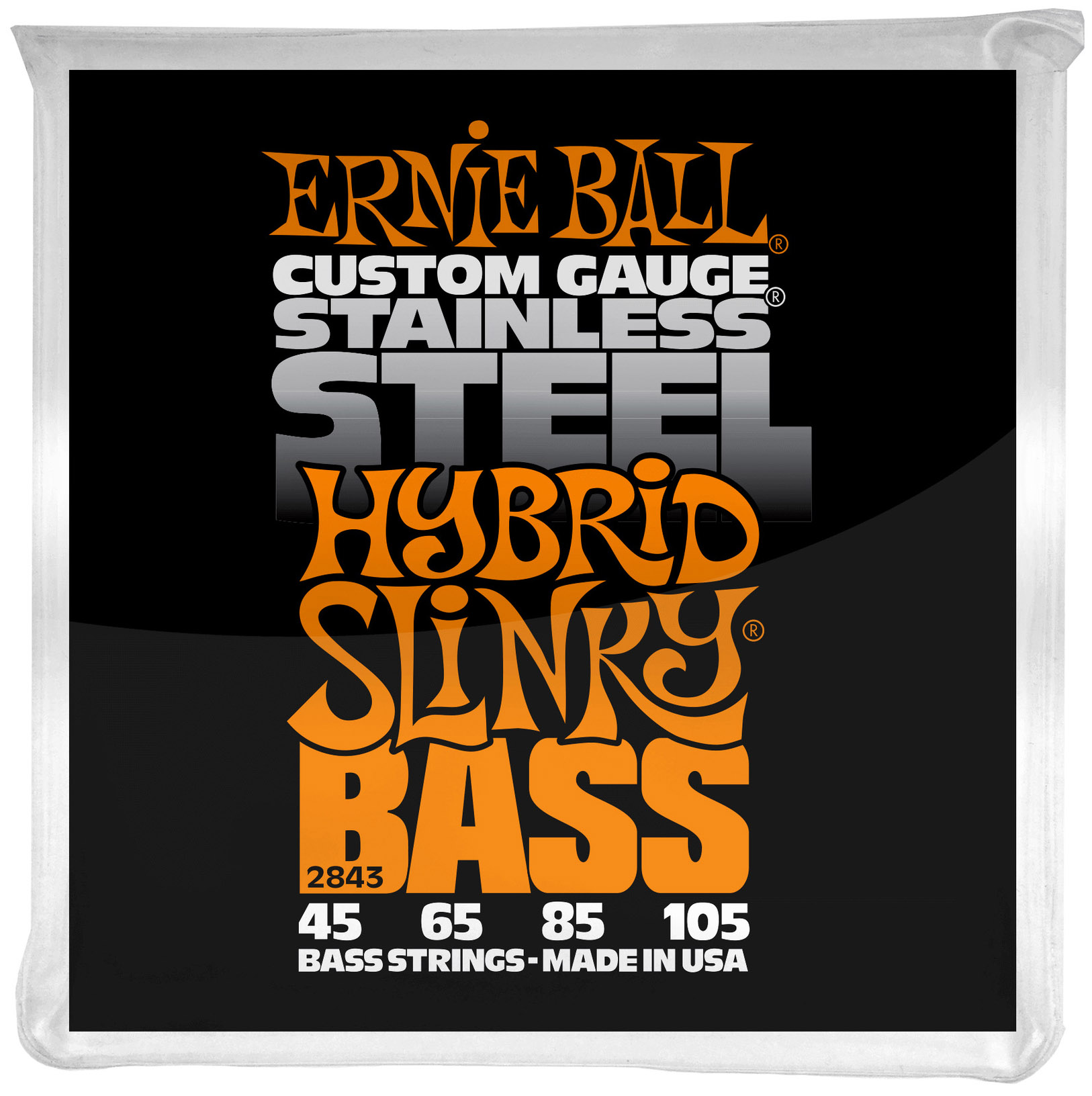 Струни для бас-гітари Ernie Ball 2843 Hybrid Slinky Stainless Steel Bass Strings