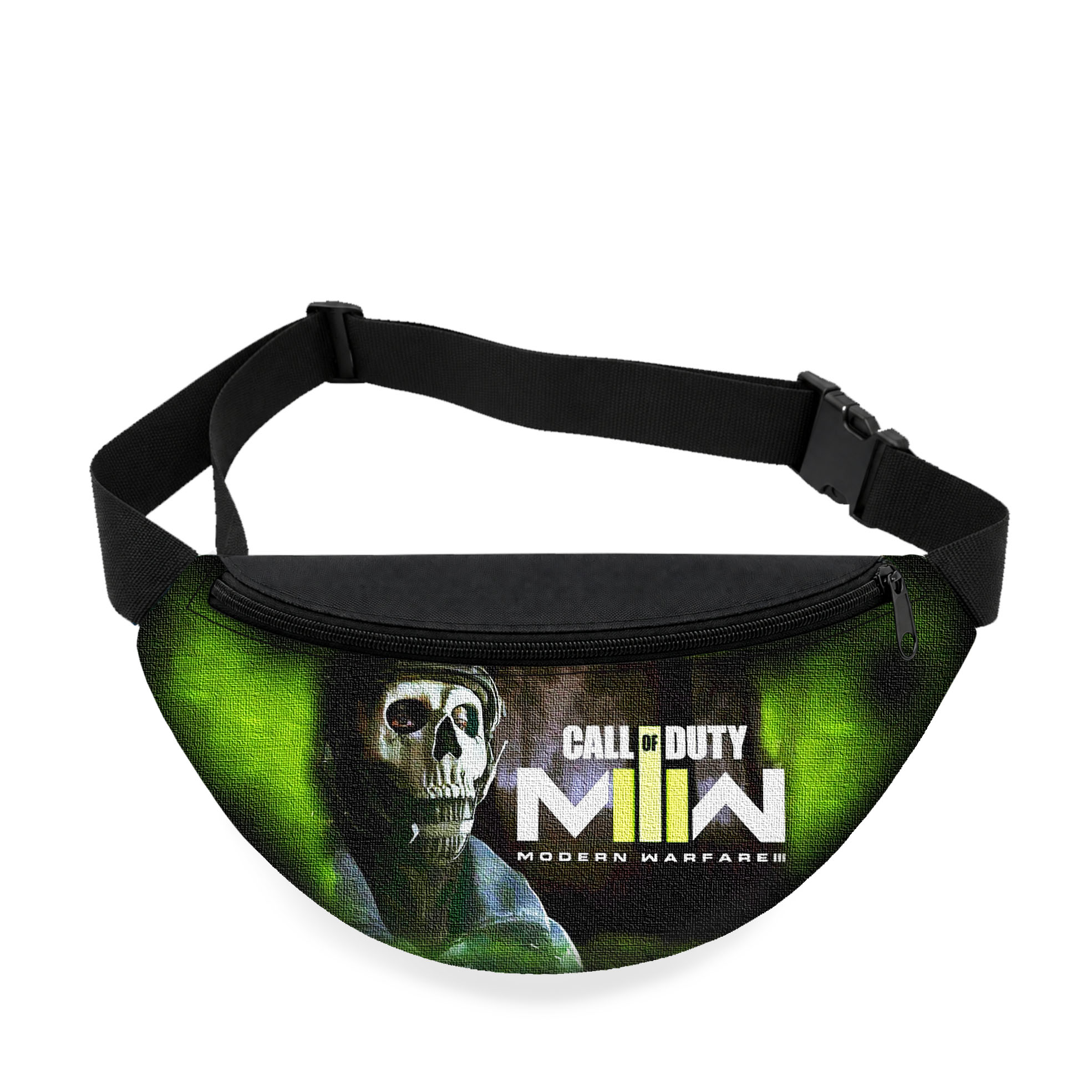 Дитяча сумка-бананка Call of Duty Warzone, чорна, 32×15×7.5 см