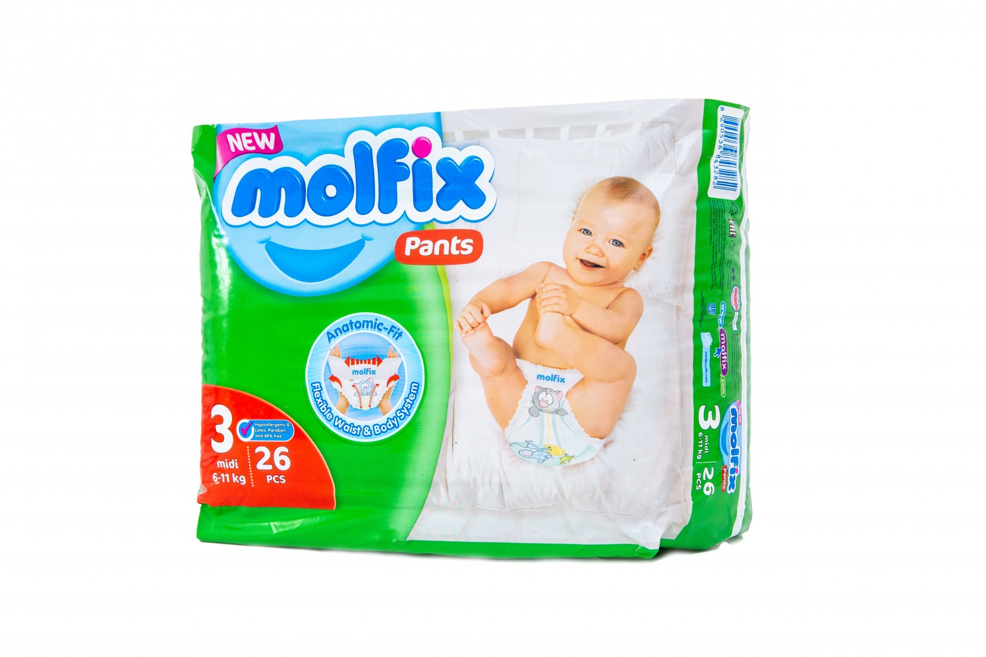 Підгузки-трусики Molfix 3 midi 4-9 кг 26 шт