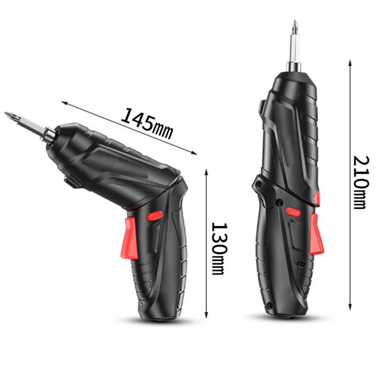 Шуруповерт аккумуляторный RIAS CY0210-47 USB 3.6V с насадками 47в1 в кейсе Black