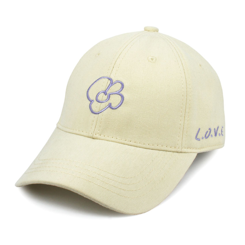 Бейсболка beani'qe Цветок Love One Size Кремовый (27009)