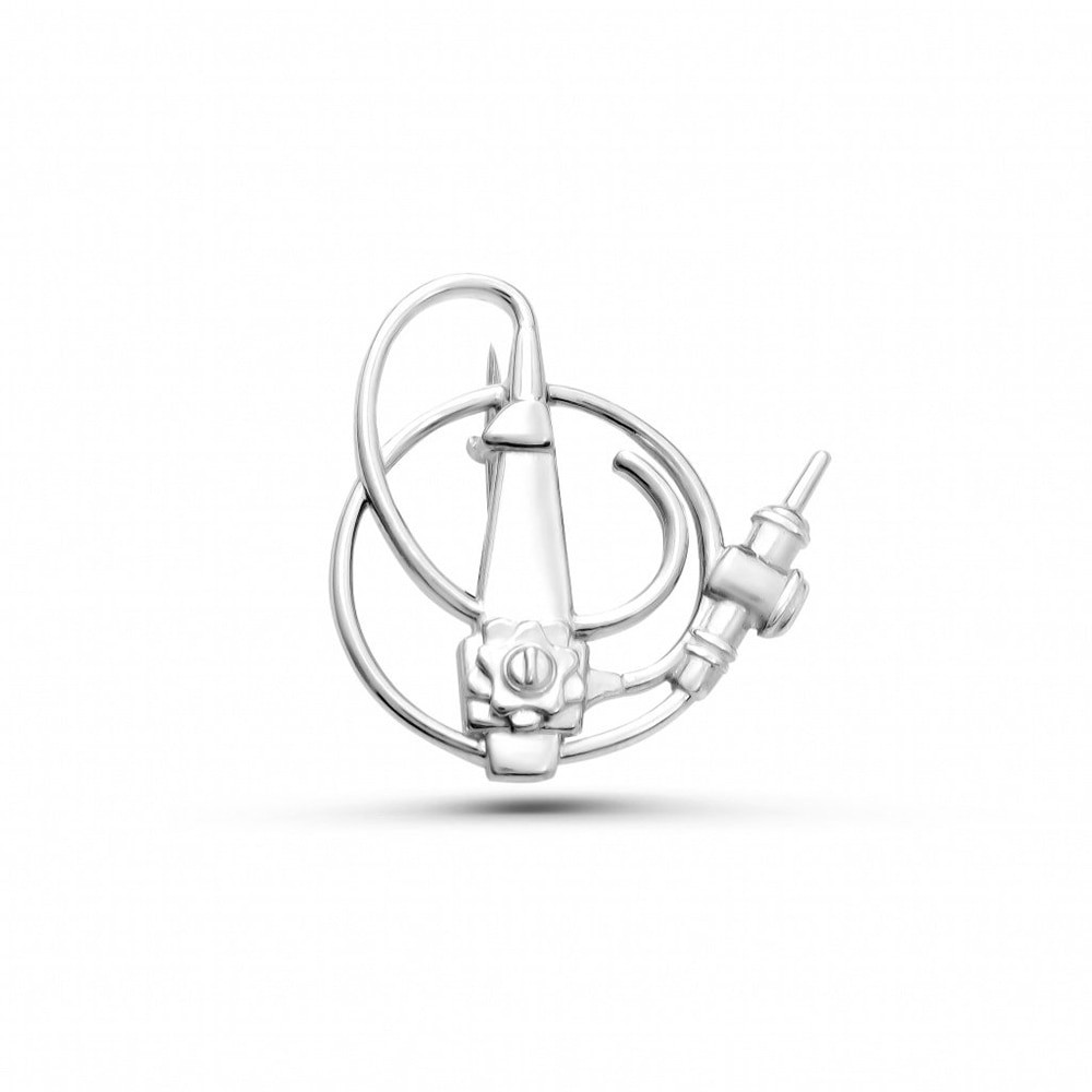 Значок BROCHE Эндоскоп серебристый BRGV112955