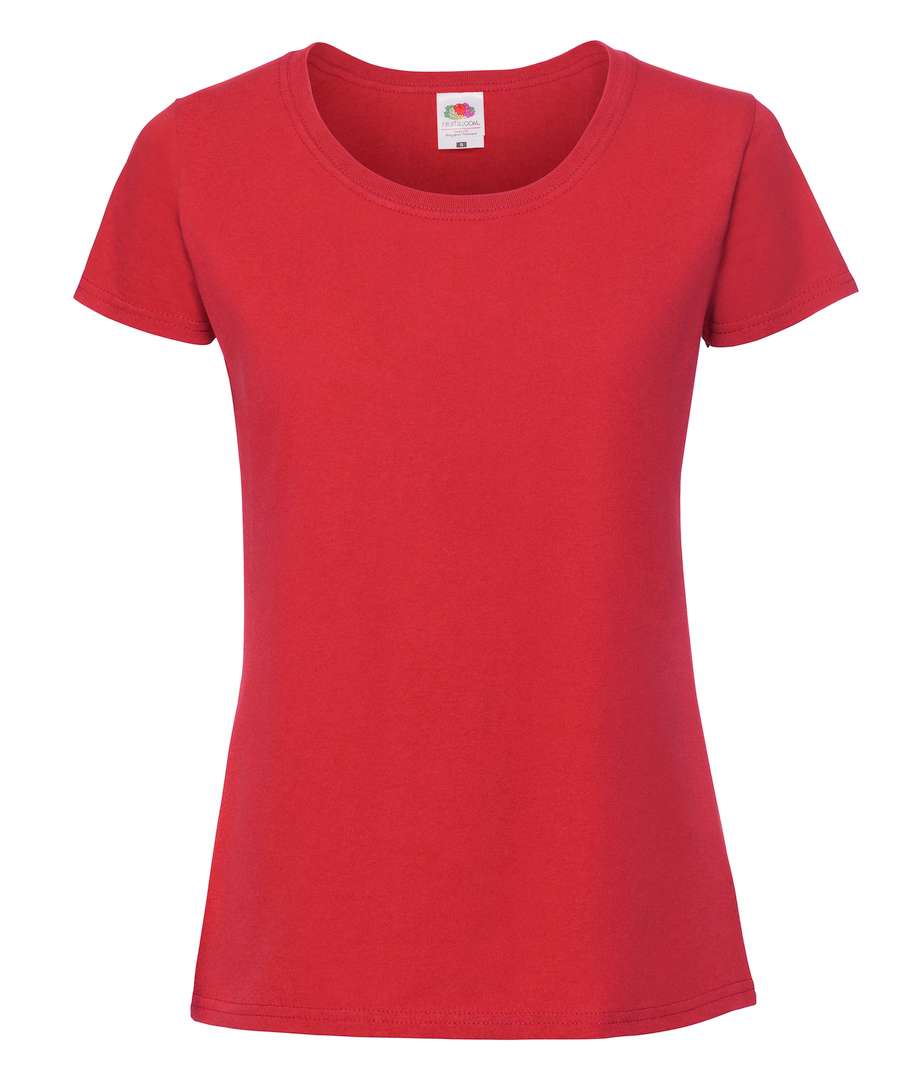 Футболка Fruit of the loom Ringspun Premium T Lady-Fit XL Красный (61-424-0)