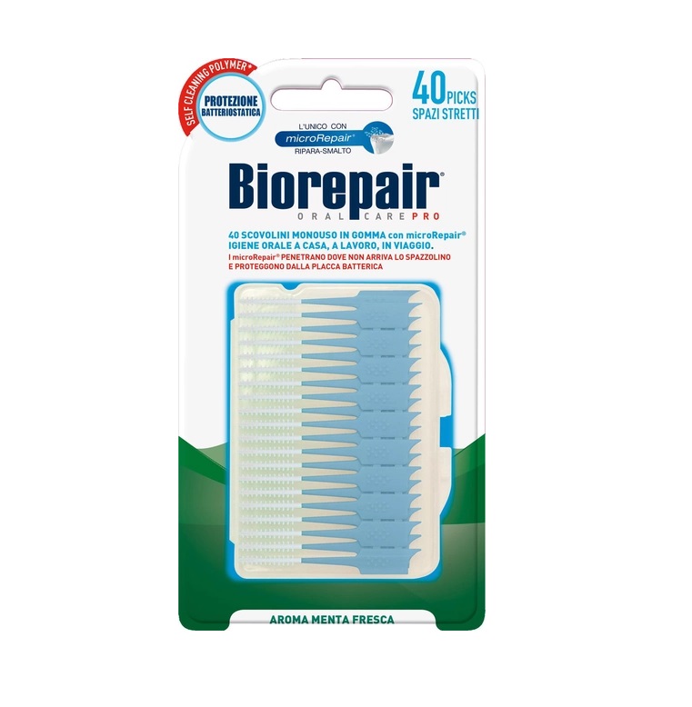 Інтердентальні зубочистки Biorepair S Біло-блакитний 40 шт (8017331058329)
