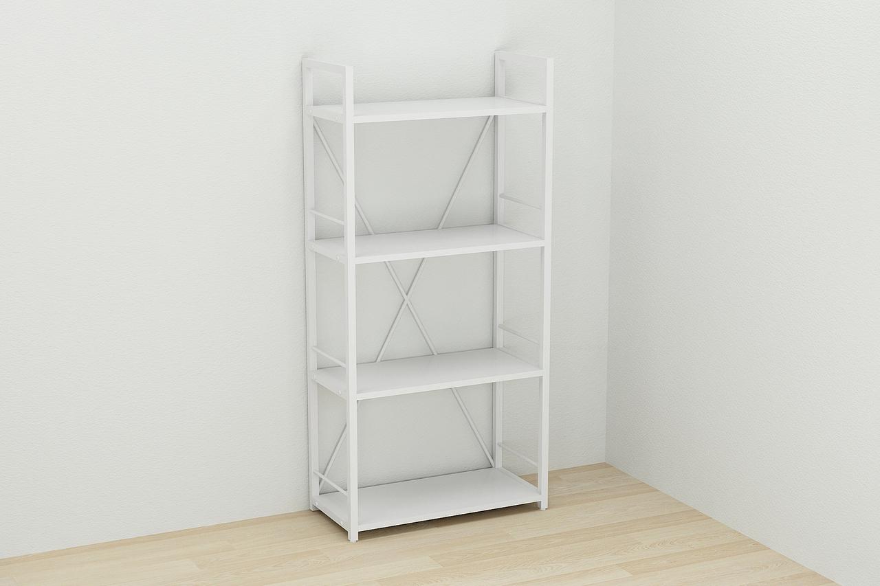 Етажерка 4/60 Ferrum-decor серії Конект 120x60x28 білий ДСП 16 мм Біле