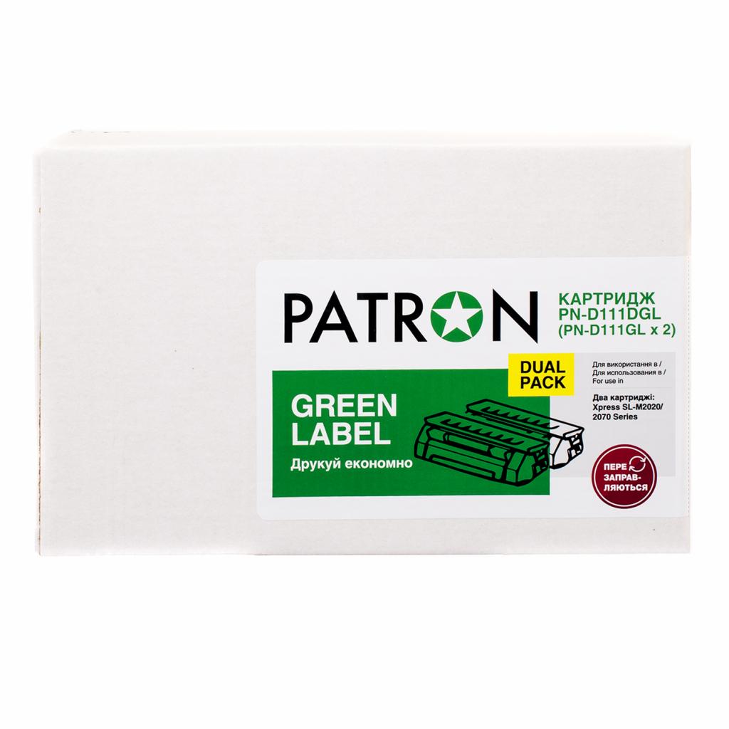 Картридж PATRON SAMSUNG MLT-D111S (SL-M2020) GREEN Label (DUAL PACK) (PN-D111DGL)