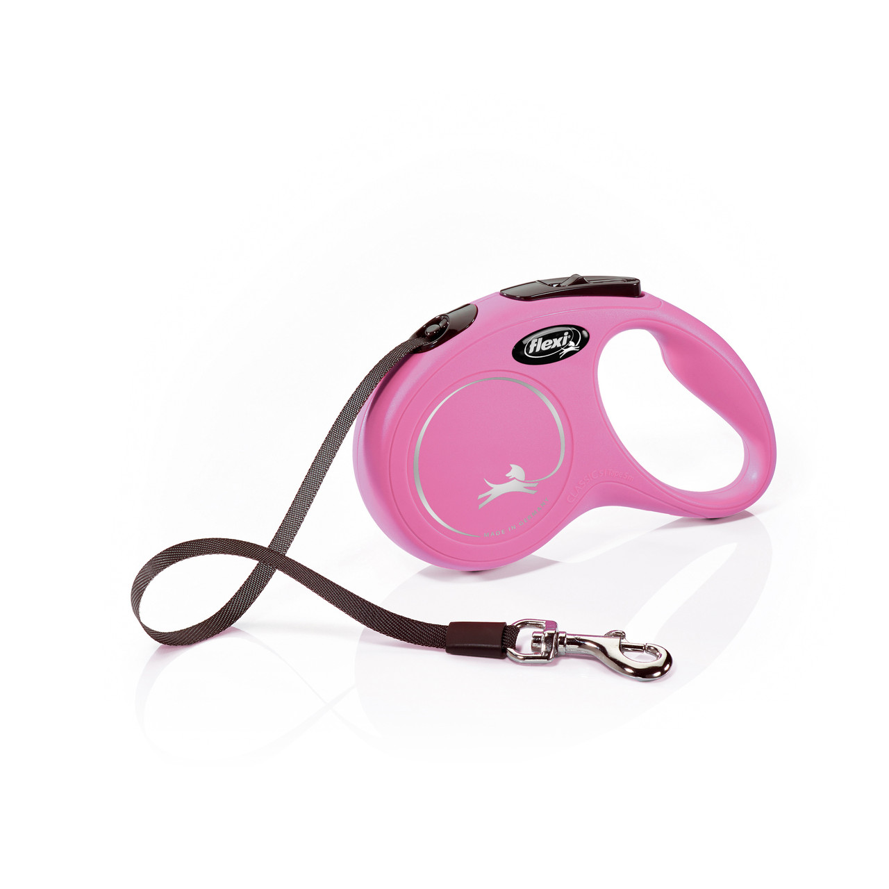 Поводок рулетка для собак мелких и средних пород Flexi New Classic S 5 м до 15 кг розовый