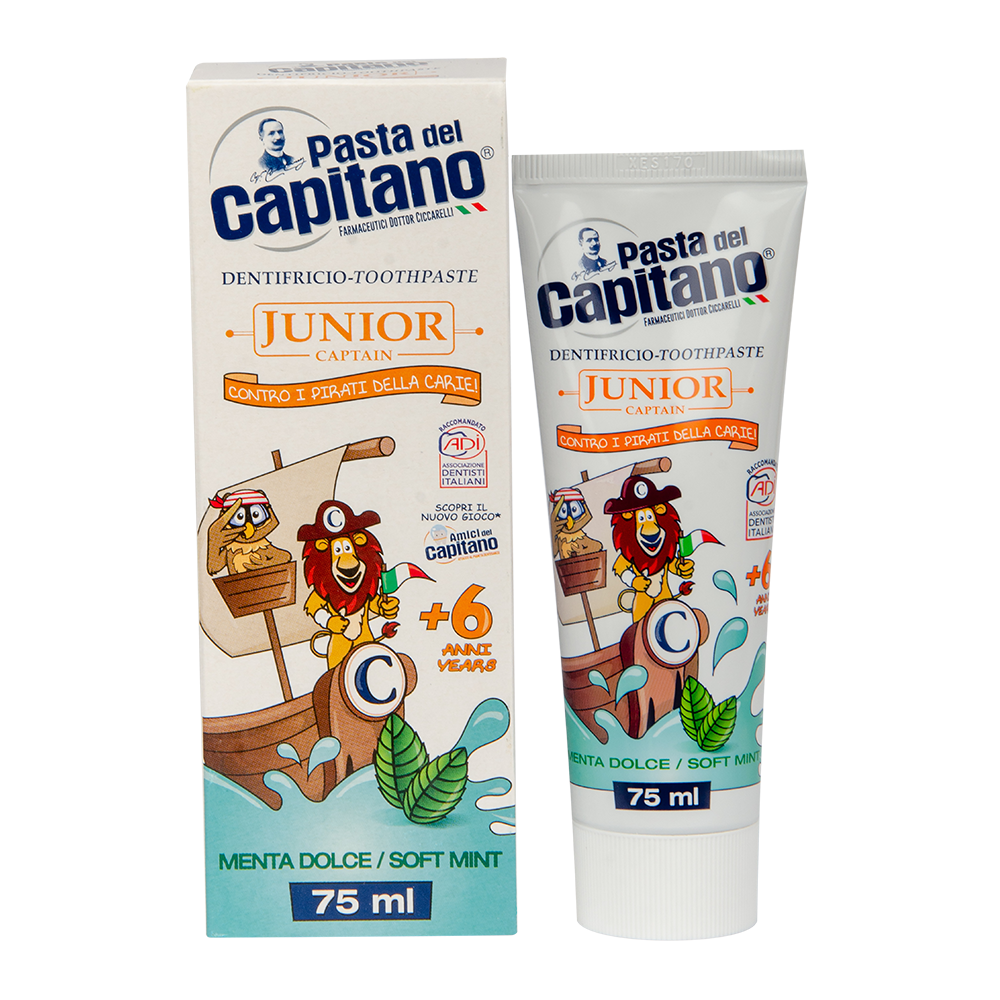 Зубна паста Pasta Del Capitano Junior Soft Mint 6+ 75 мл