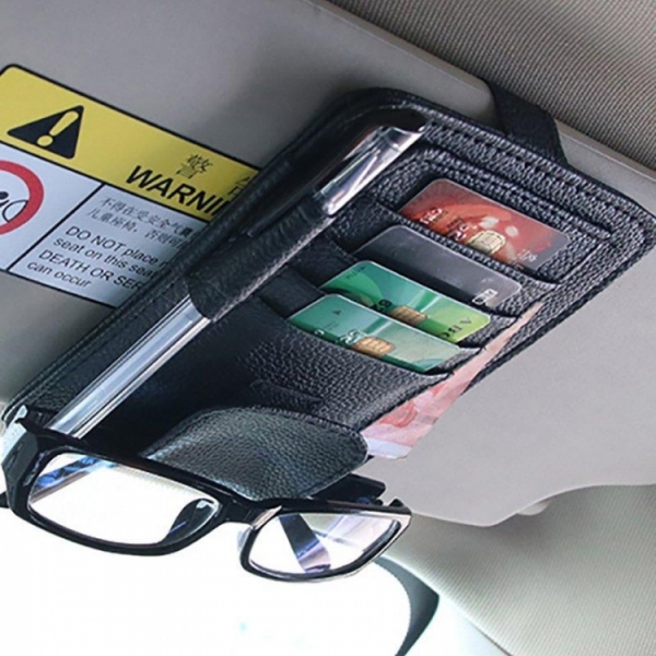 Органайзер с креплением для очков в авто для кредитных карт, денег Digital Черный (hub_wspo6a)