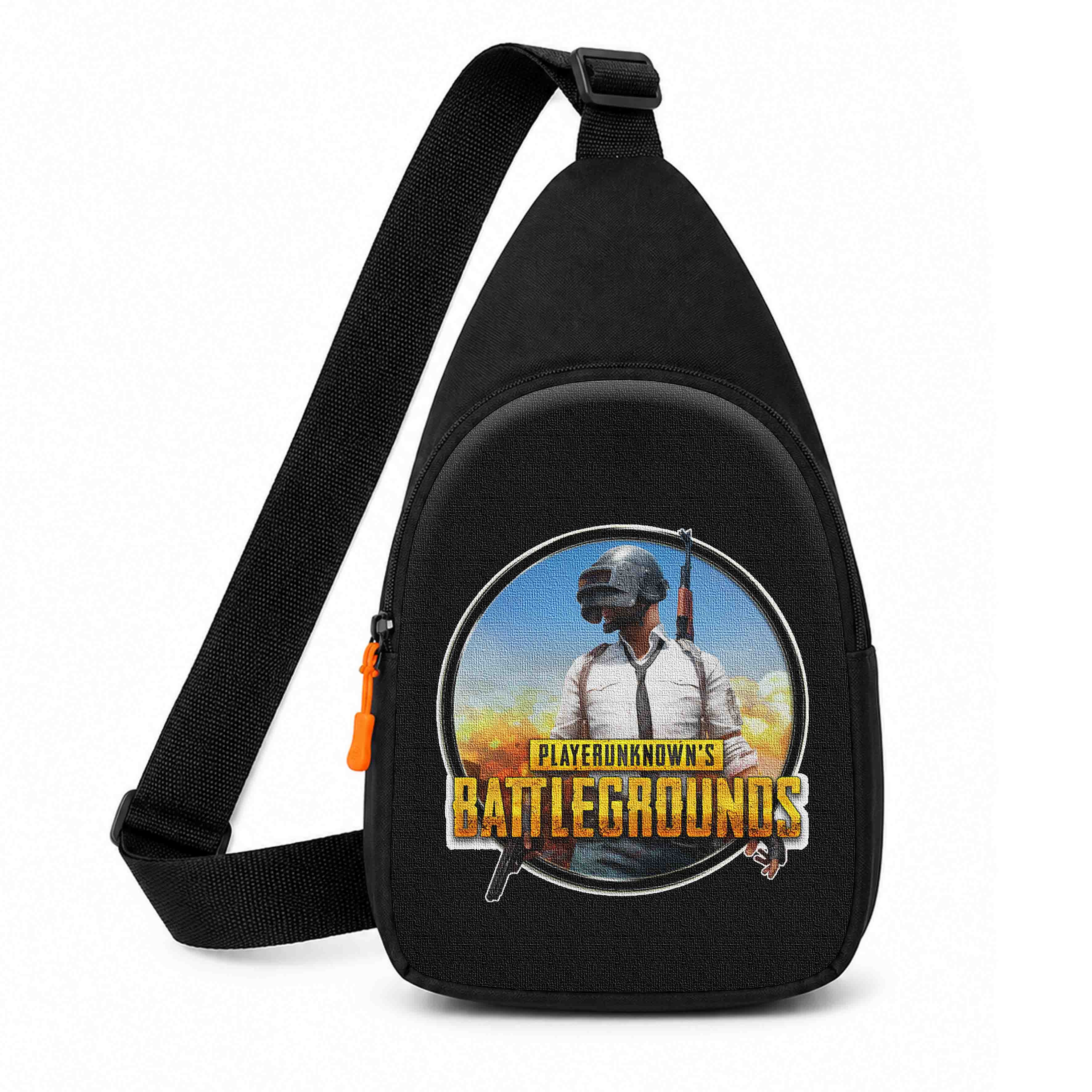Дитяча сумка-слинг PUBG через плечо чорна 29x17x5 см