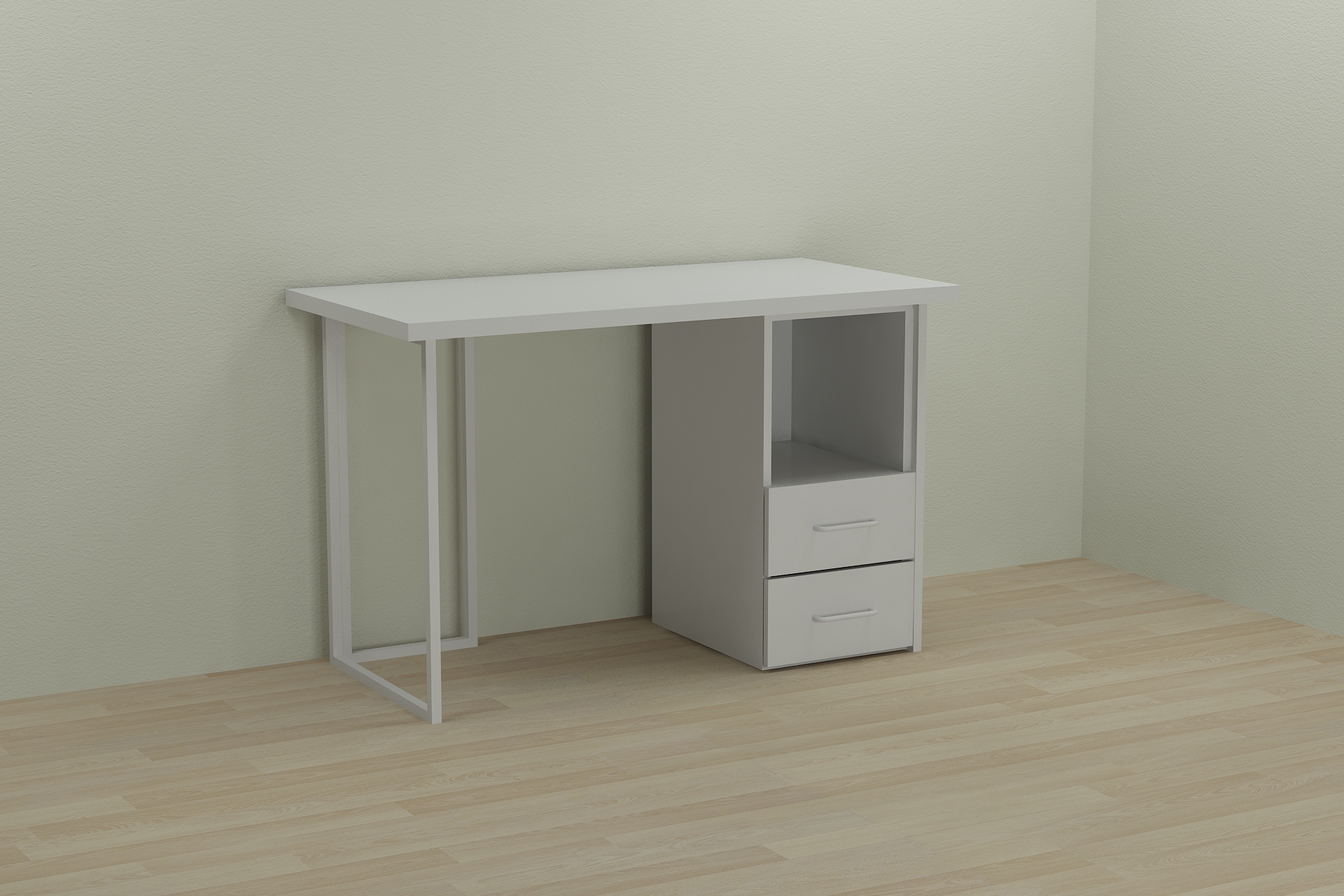 Комп'ютерний стіл Ferrum-decor Отто 75x140x60 білий ДСП Біле 32мм