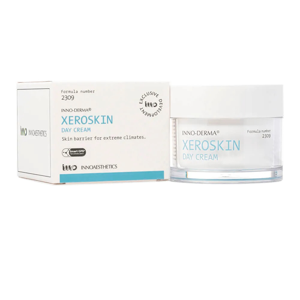 Поживний денний крем для обличчя Innoaesthetics Xeroskin Day Cream який відновлює гідроліпідну мантію 50 г