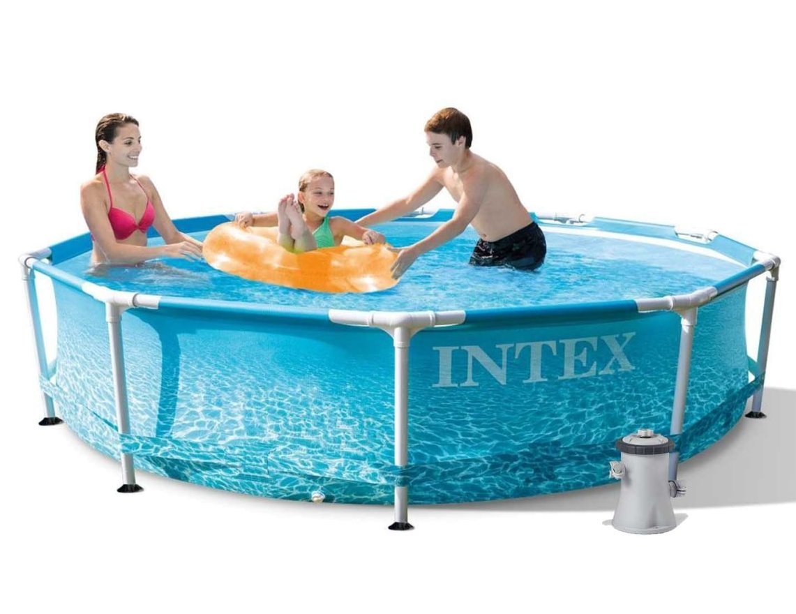 Бассейн каркасний Intex с фильтр-насосом 305x76 см 4485 л Голубой (28208)
