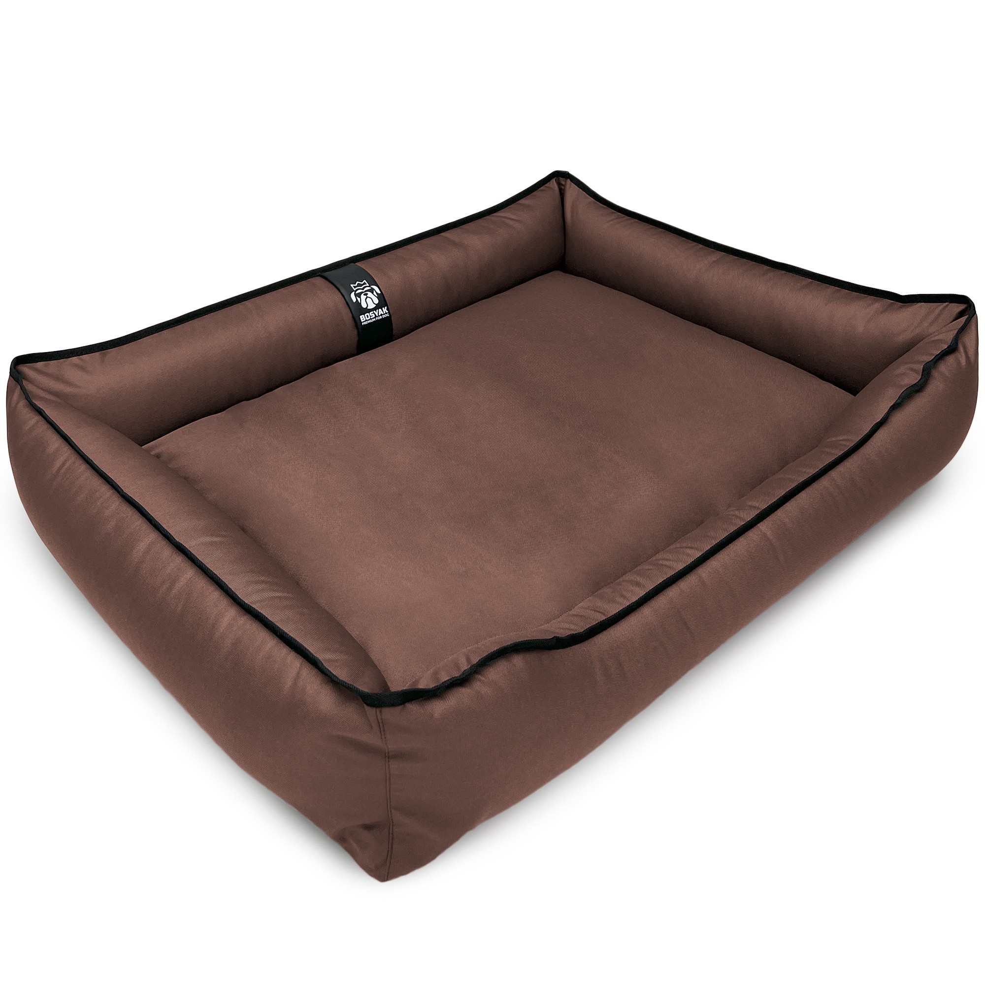 Лежак ліжко для собак всіх порід EGO Bosyak Waterproof L 90х75 Коричневий (спальне місце для великих собак)