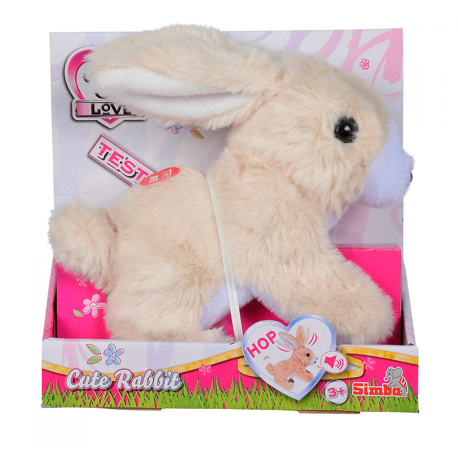 Іграшка Кролик CCL ворушить вухами та носиком 20см Simba OL185973