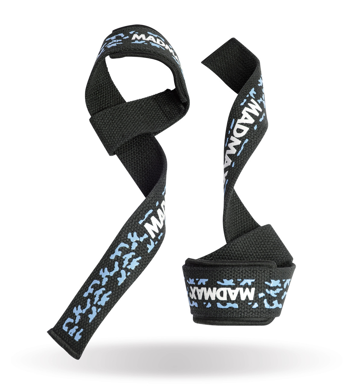 Ламки для тяги MadMax Camo Power Wrist Straps 2 шт Camo/Light Blue